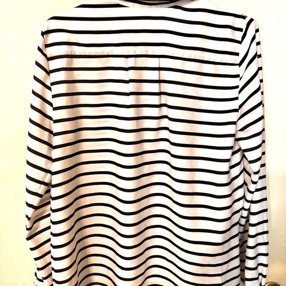 Calvin Klein blouse, black & white stripe - Picture 2 of 5